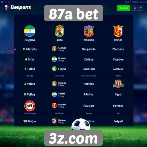 Compare categorias de jogos disponíveis no 87a bet